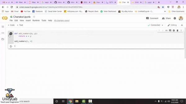 Python with GoogleColab Sinhala Tutorial 01