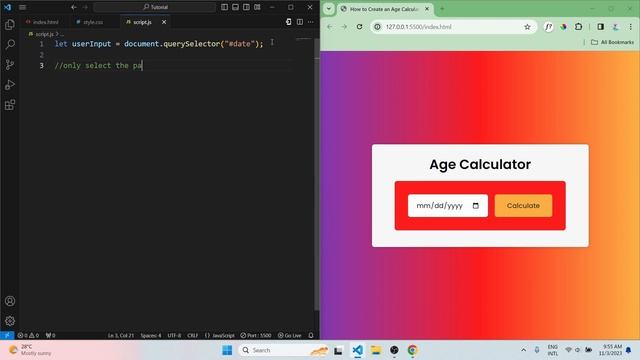 How to Create an Age Calculator App with HTML, CSS and JavaScript смотреть онлайн