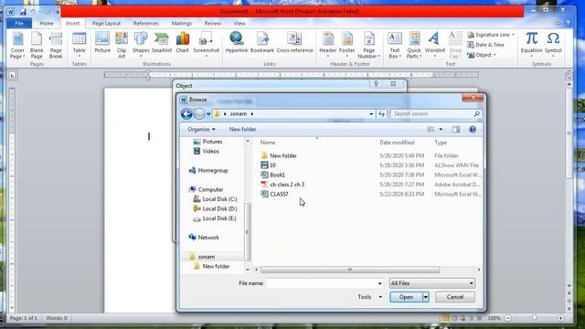 OLE object in MS word смотреть онлайн