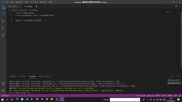 WINDOWS NOTIFICATION TOOLS PYTHON смотреть онлайн