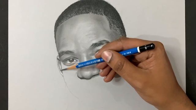 REAL-TIME Portrait Drawing Demonstration Will Smith - How to Draw смотреть онлайн
