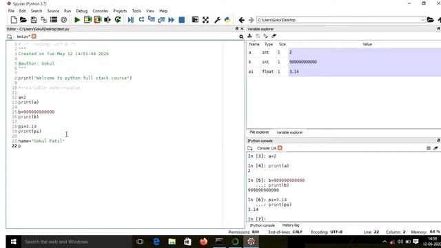 Python Variables, Input,module - Python Tutorial for Beginners with Examples |#5 смотреть онлайн