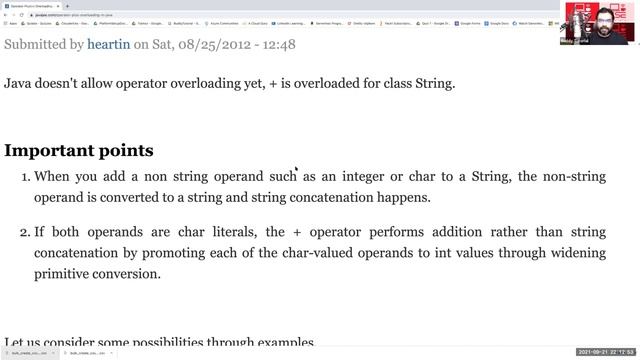 Java 05 - Operators and Operator Overloading in Java (From Cse Cafe) смотреть онлайн