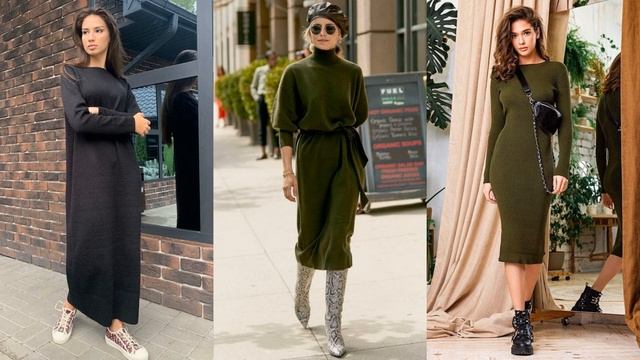 ТРИКОТАЖНЫЕ И ВЯЗАНЫЕ ПЛАТЬЯ 2023 смотреть онлайн