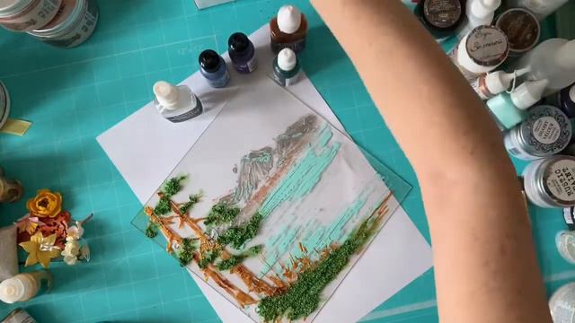 #dies_Fantasy Акриловая страничка «Лисичка в осеннем лесу» Мастер-класс смотреть онлайн