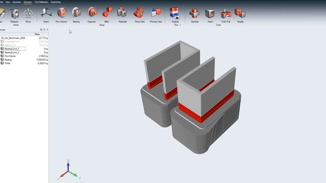 Solid Profile Extrusion Analysis with Altair Inspire Extrude Metal. смотреть онлайн