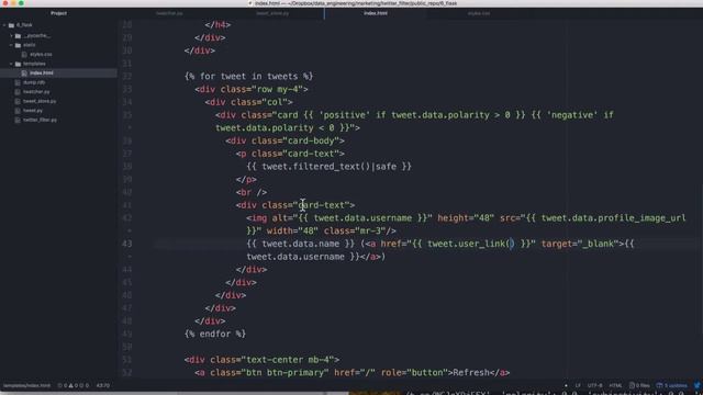 Streaming Twitter Filter - Flask Server смотреть онлайн