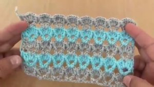 Простой, ажурный узор крючком