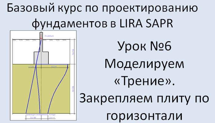 Фундаменты в Lira Sapr Урок 6 Моделирование трения под подошвой фундамента смотреть онлайн