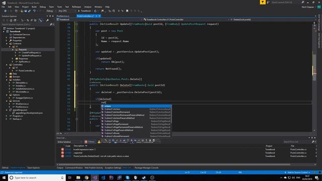 Deleting resources with DELETE | ASP.NET Core 5 REST API Tutorial 7 смотреть онлайн