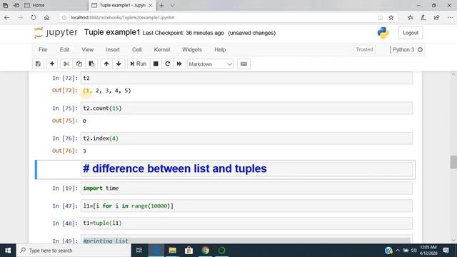 Python programming| Tuples| examples |difference between the list and tuples| Tuples Applications смотреть онлайн