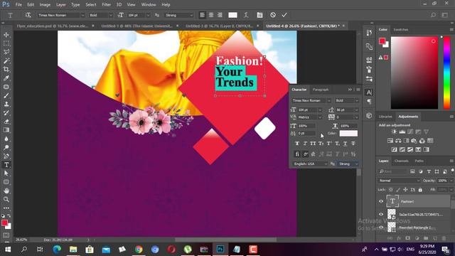 Tutorial Video - How to create flyer template in Photoshop смотреть онлайн