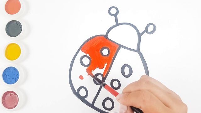 Рисунок божья коровка для детей / Bolalar uchun qongiz rasm / Drawing ladybug for children смотреть онлайн