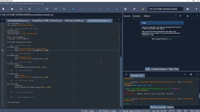 YouTube Downloader using python смотреть онлайн