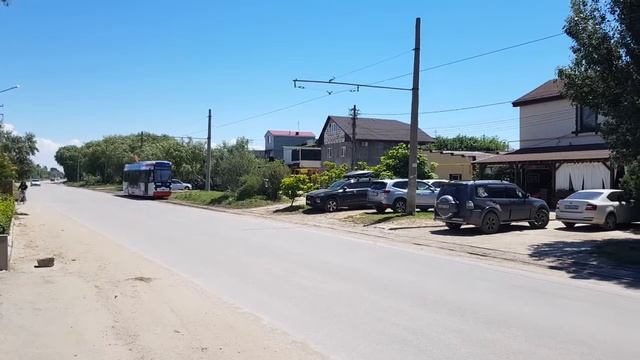 Трамвай маршрута номер 4 в городе курорт Евпатория 2021 год - (Республике Крым) смотреть онлайн