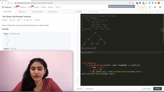 Binary Tree Preorder Traversal - LeetCode 144 Python смотреть онлайн