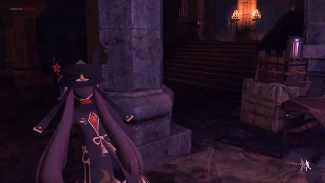 Hutao Genshin Impact Ashley Dressed As Ada's Outfit Black Resident Evil 4 Remake MOD Gameplay%