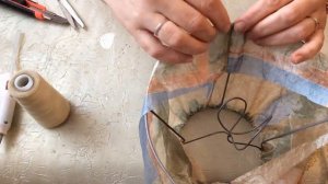 Реставрация настольной лампы. Делаем новый абажур. DIY/рукоделие.