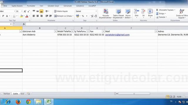 Excel Vcard Rehber Hazırlama смотреть онлайн