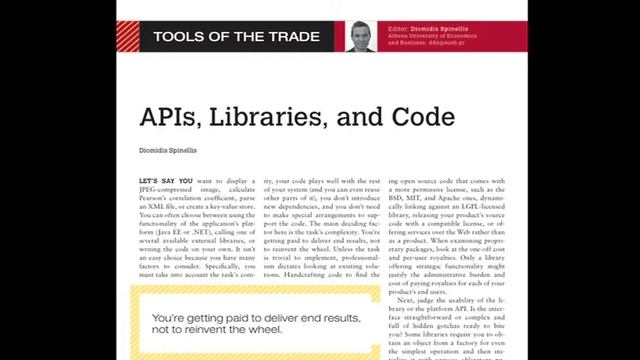 APIs, Libraries, and Code смотреть онлайн