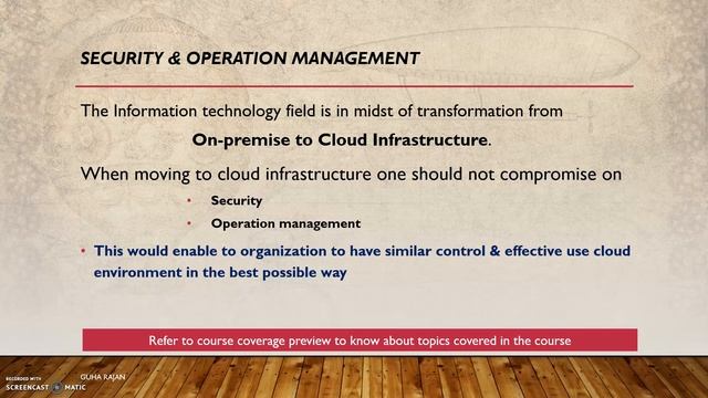 Security & Operation Management with Oracle Cloud Infrastructure(OCI) - Course смотреть онлайн
