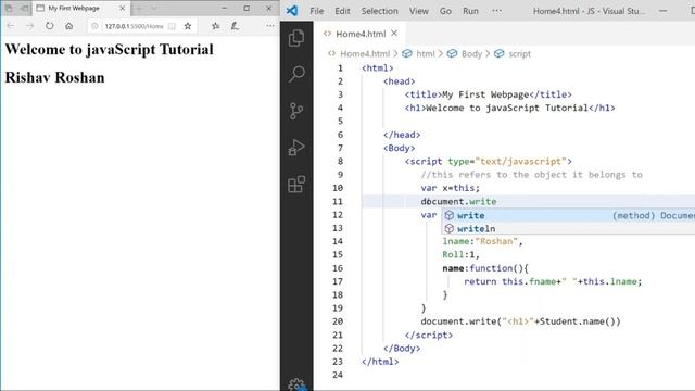 #23 JavaScript Tutorial in Hindi: this keyword смотреть онлайн