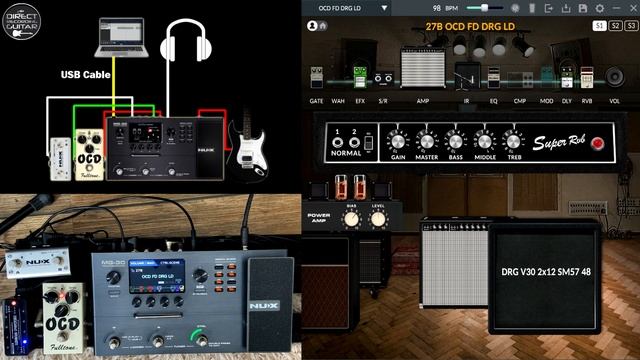 OCD Fulltone + NUX MG 30 | External Pedal | Send Return смотреть онлайн