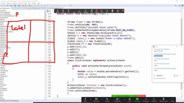 Java program, get input from a textfield, button activate actionlistener display total on a label смотреть онлайн