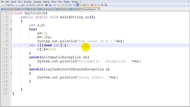 Multi catch block and nested try block in java (pashto) смотреть онлайн