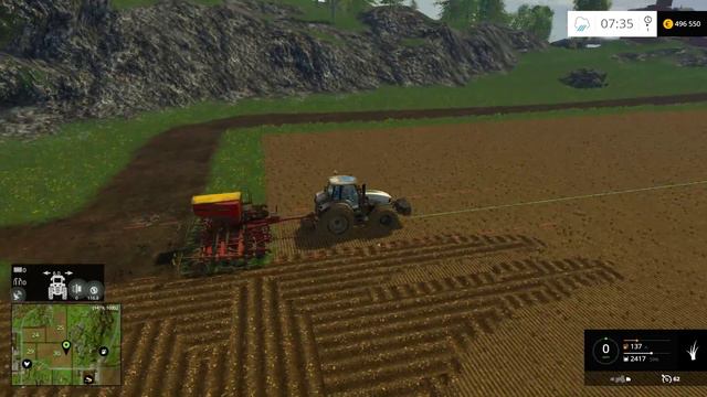 Farming Simulator 15. Часть #10. Объединение полей и тюкопресс. смотреть онлайн