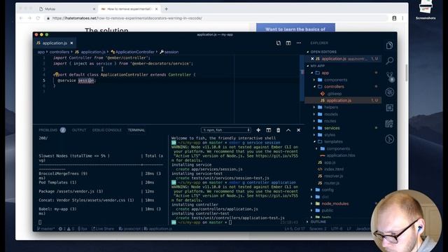 Sharing Actions Using Ember Services and Decorators смотреть онлайн