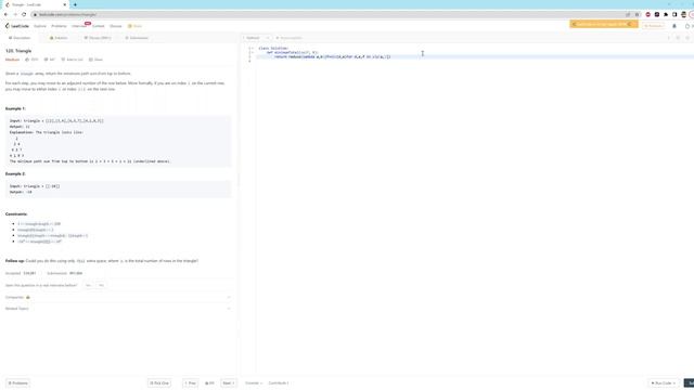 120. Triangle - Python - One Line смотреть онлайн
