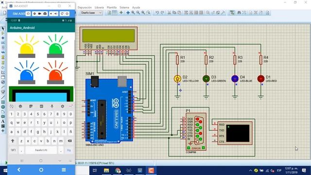 LCD & LED (Proteus & Arduino & Android Studio "Bluetooth") смотреть онлайн