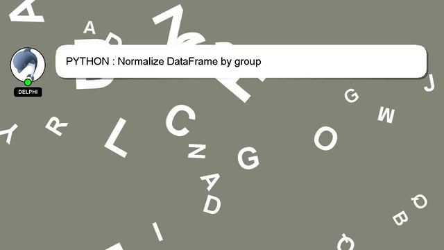 PYTHON : Normalize DataFrame by group смотреть онлайн
