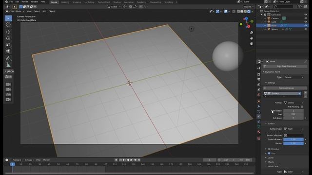 Blender 2.81 Dynamic Paint смотреть онлайн