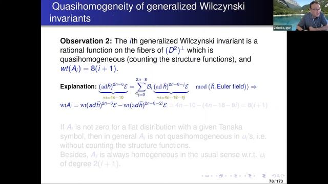 I.Zelenko:Geometry of rank 2 distributions via abnormal extremals:algebraic structure of invariants смотреть онлайн