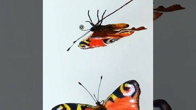 Бабочка из шелка 'Нимфалида Павлиний глаз' смотреть онлайн