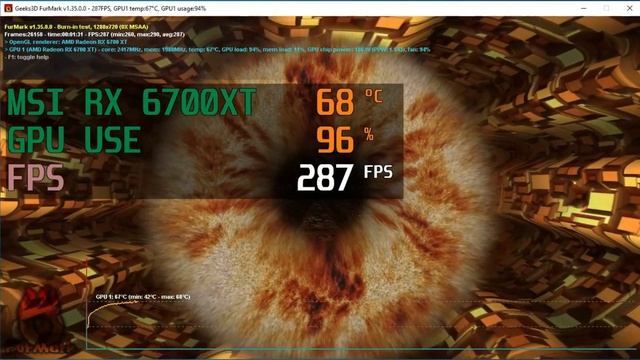 MSI MECH 2X RX 6700XT Temperature & FPS Test смотреть онлайн