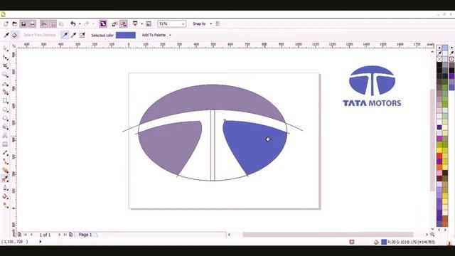 TATA MOTORS LOGO IN COREL DRAW Recreating TATA MOTORS logo in Corel Draw logo series| Tata motors смотреть онлайн