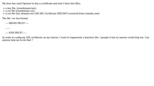 Convert Key file and Cer file to keystore смотреть онлайн