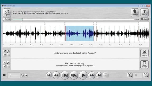WorkAudioBook for Windows – Lesson 06: Subtitles смотреть онлайн