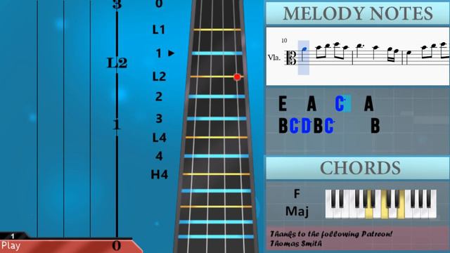 How to play Waterfall by Toby Fox on Viola (Tutorial) смотреть онлайн