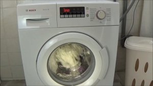 BOSCH WAB28220 washing machine, Easy care Plus wash 40 degrees program test example movie. 281