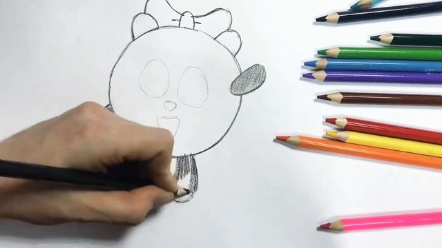 Как нарисовать #1. Рисуем пандочку из малышариков смотреть онлайн