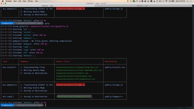 Laravel Elixir Setup смотреть онлайн