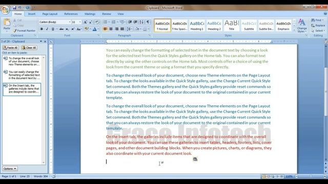 MS Word 2007 Clipboard (Cut,Copy,Paste) L#4 смотреть онлайн