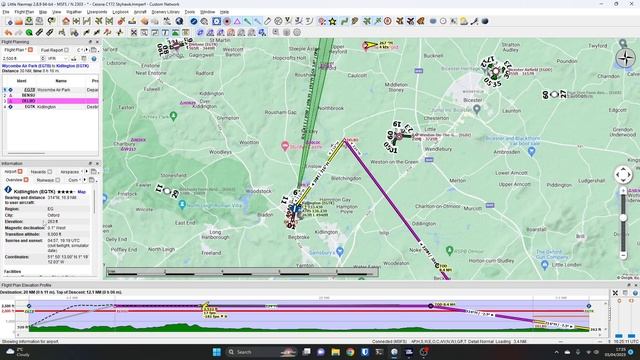 Flying the updated JustFlight Turbo Arrow III from Wycombe Air Park to London Oxford in MSFS смотреть онлайн
