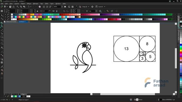 Bird Logo grid Tutorial (Coreldraw 2018) смотреть онлайн
