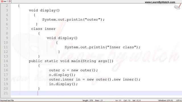 Creating and Accessing Inner Class in JAVA (Hindi) смотреть онлайн