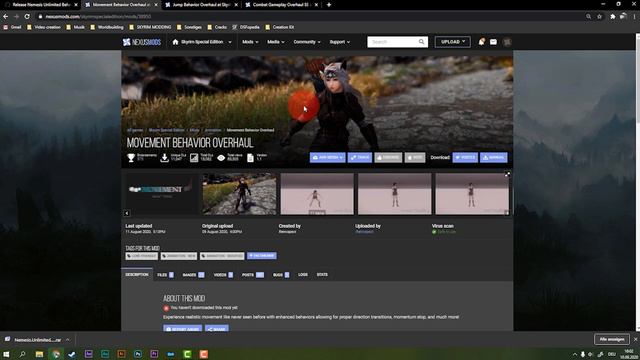 Neue ANIMATIONEN installieren mit NEMESIS | 2020 SKYRIM SPECIAL EDITION TUTORIAL смотреть онлайн